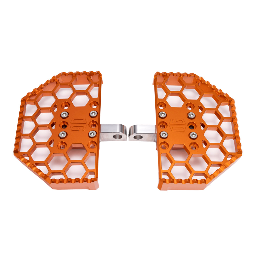 Original Garage Moto Orange Mini Floorboards for Harley-Davidson