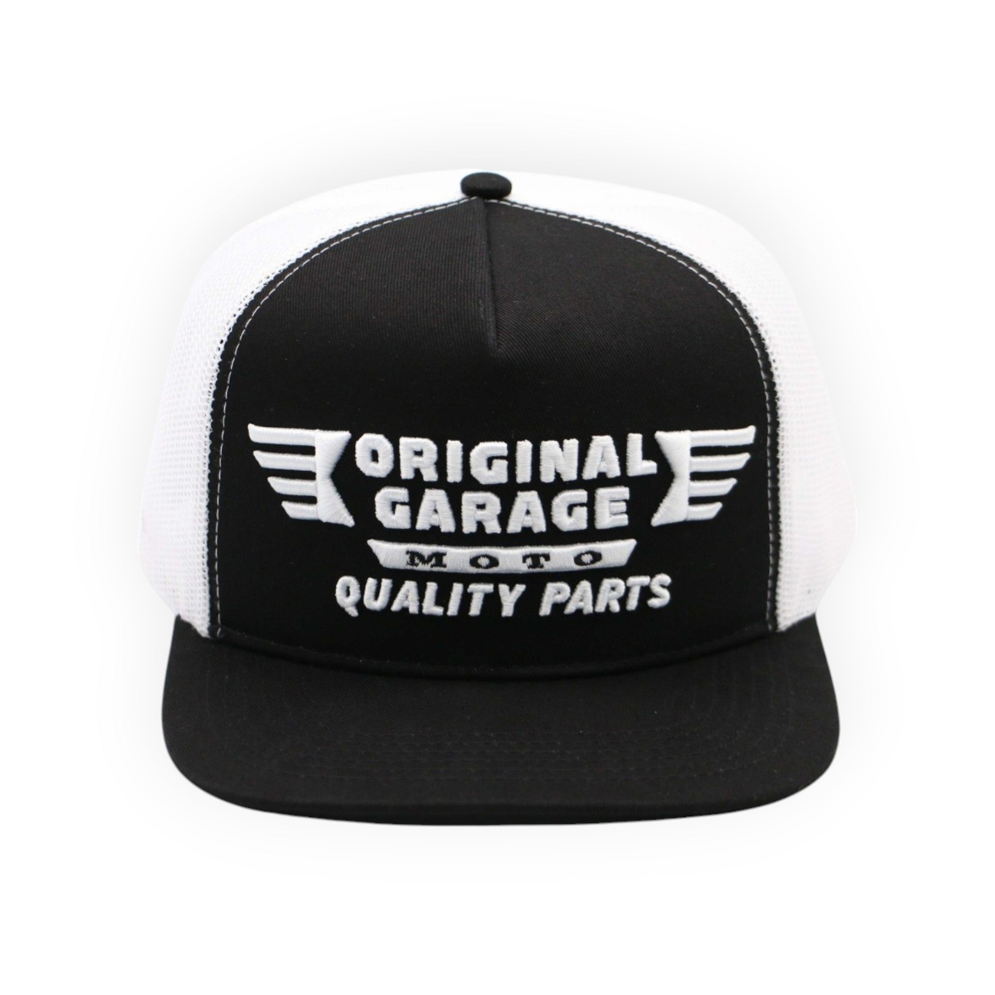 Casquette de camionneur blanche/noire OG Quality Parts