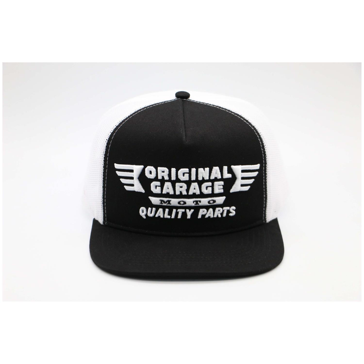 Casquette de camionneur blanche/noire OG Quality Parts