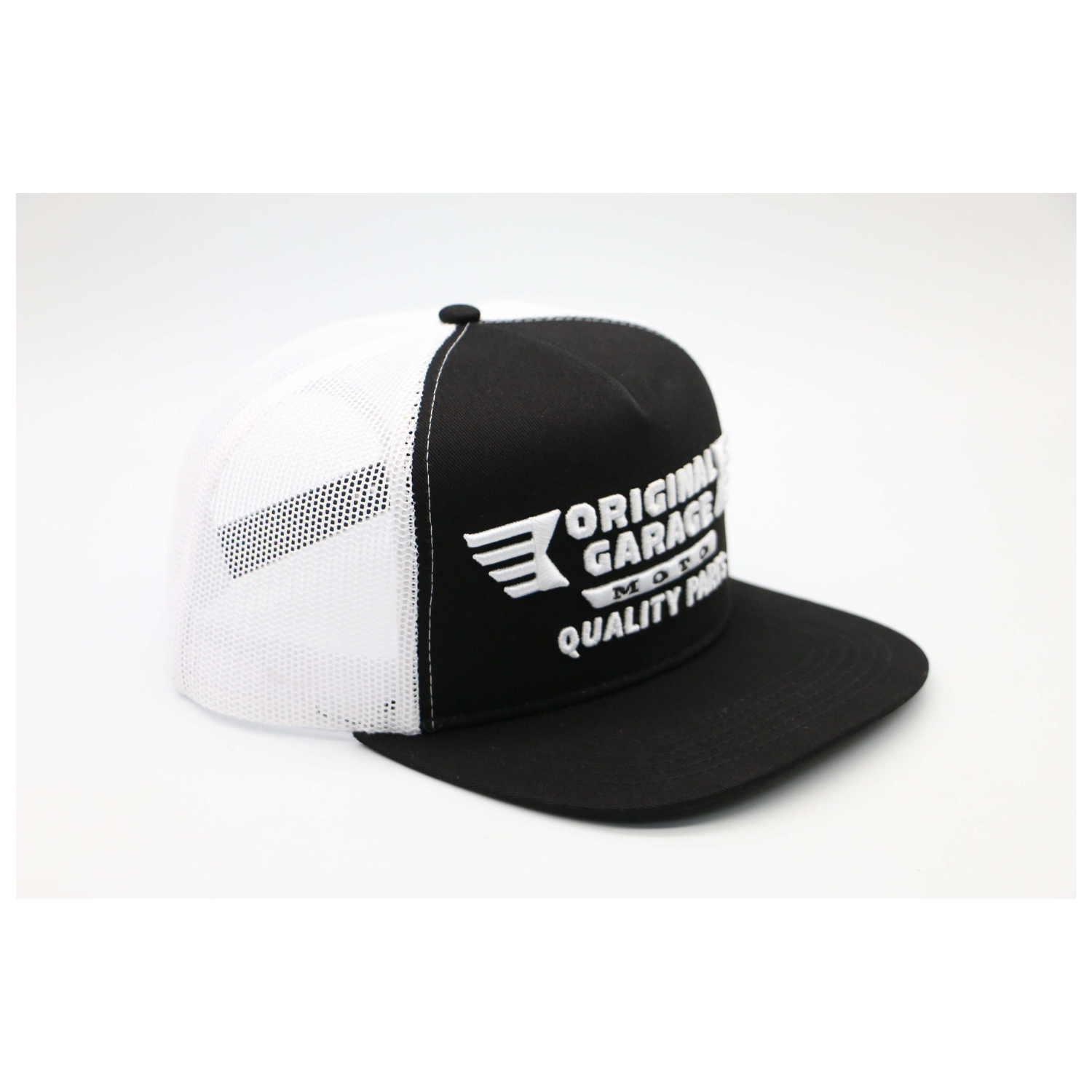 Casquette de camionneur blanche/noire OG Quality Parts