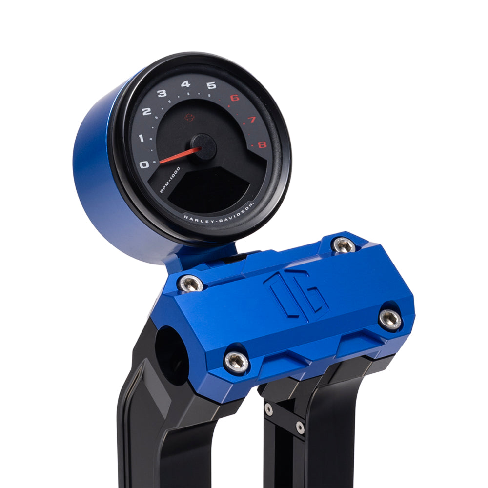 OG Blue Single Billet Gauge Pod Rear Mount