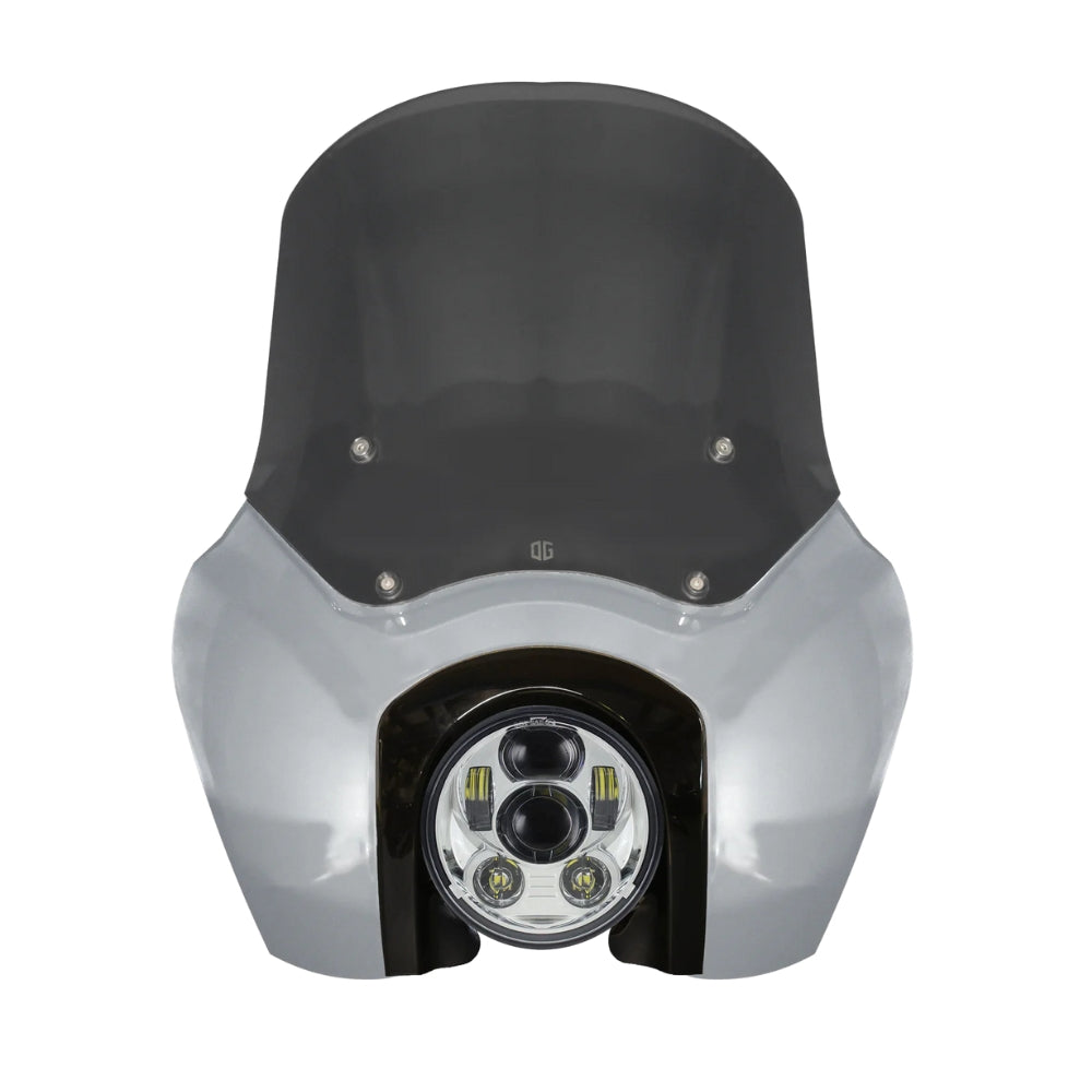 OG Softail Low Rider S Complete T-Sport Fairing Kit - Barracuda Silver 5.75 LED Chrome