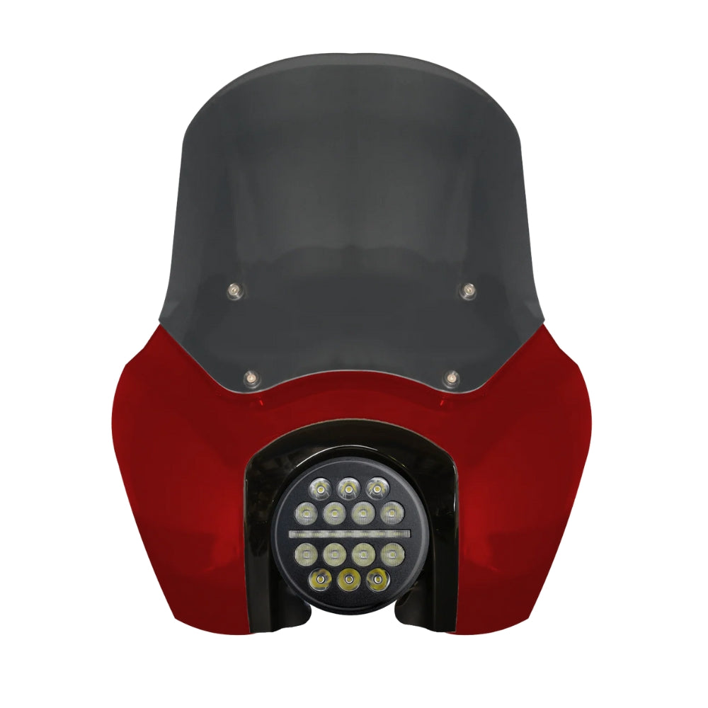 Original Garage Moto Softail Low Rider S Complete T-Sport Fairing Kit - Brilliant Red - 5.75 X-Series LED