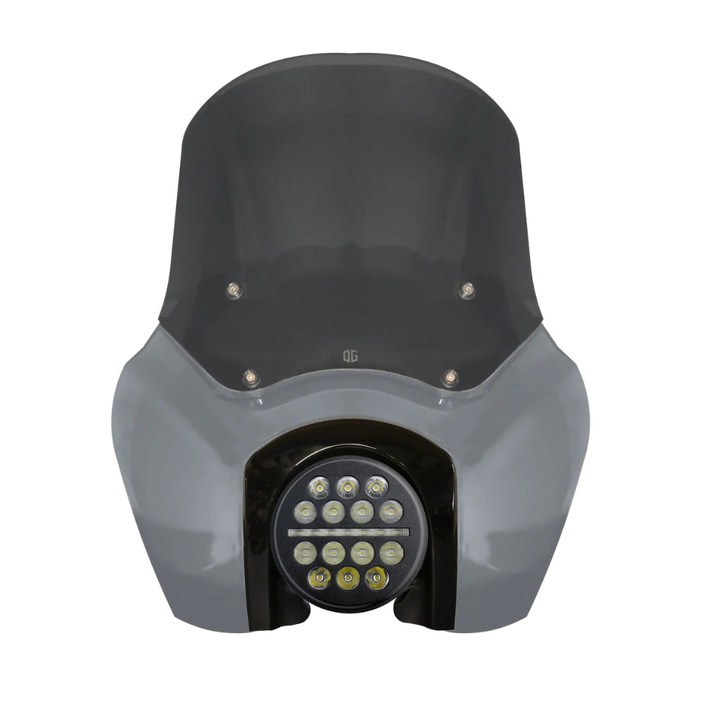 OG Softail Low Rider s_Complete T Sport Fairing Kit Gunship Grey OEM Headlight Grey 5.75 x series