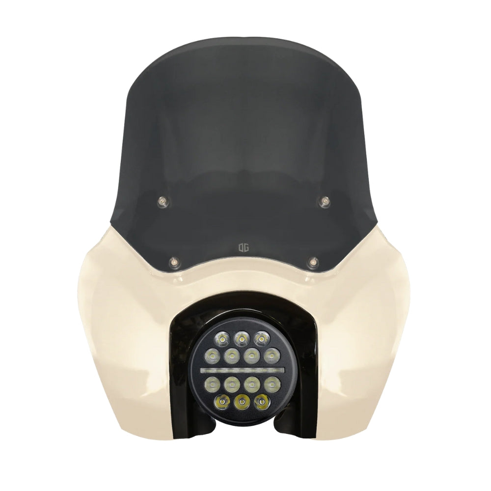 Original Garage Moto Softail Low Rider S Complete T-Sport Fairing Kit - White Sand Pearl Color Match -OG 5.75 X-Series LED