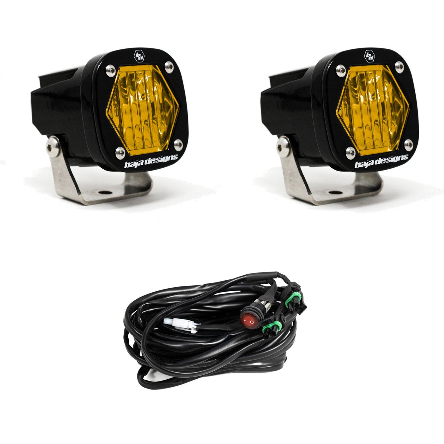 Paire de phares auxiliaires LED noirs S1 - Universels