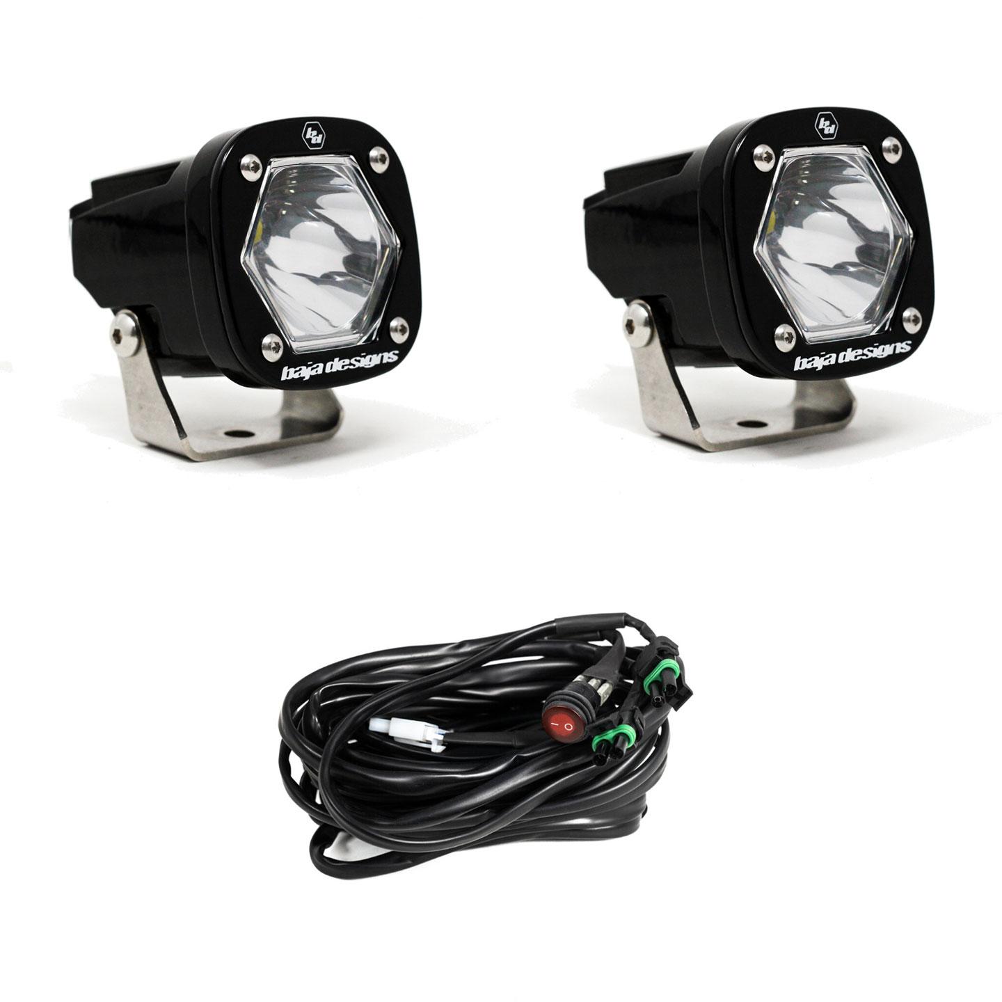 Paire de phares auxiliaires LED noirs S1 - Universels