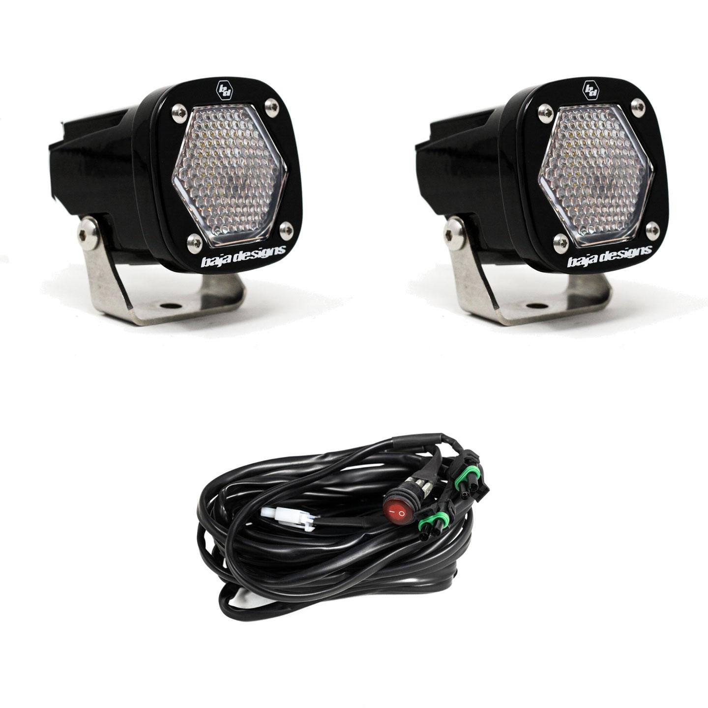 Paire de phares auxiliaires LED noirs S1 - Universels