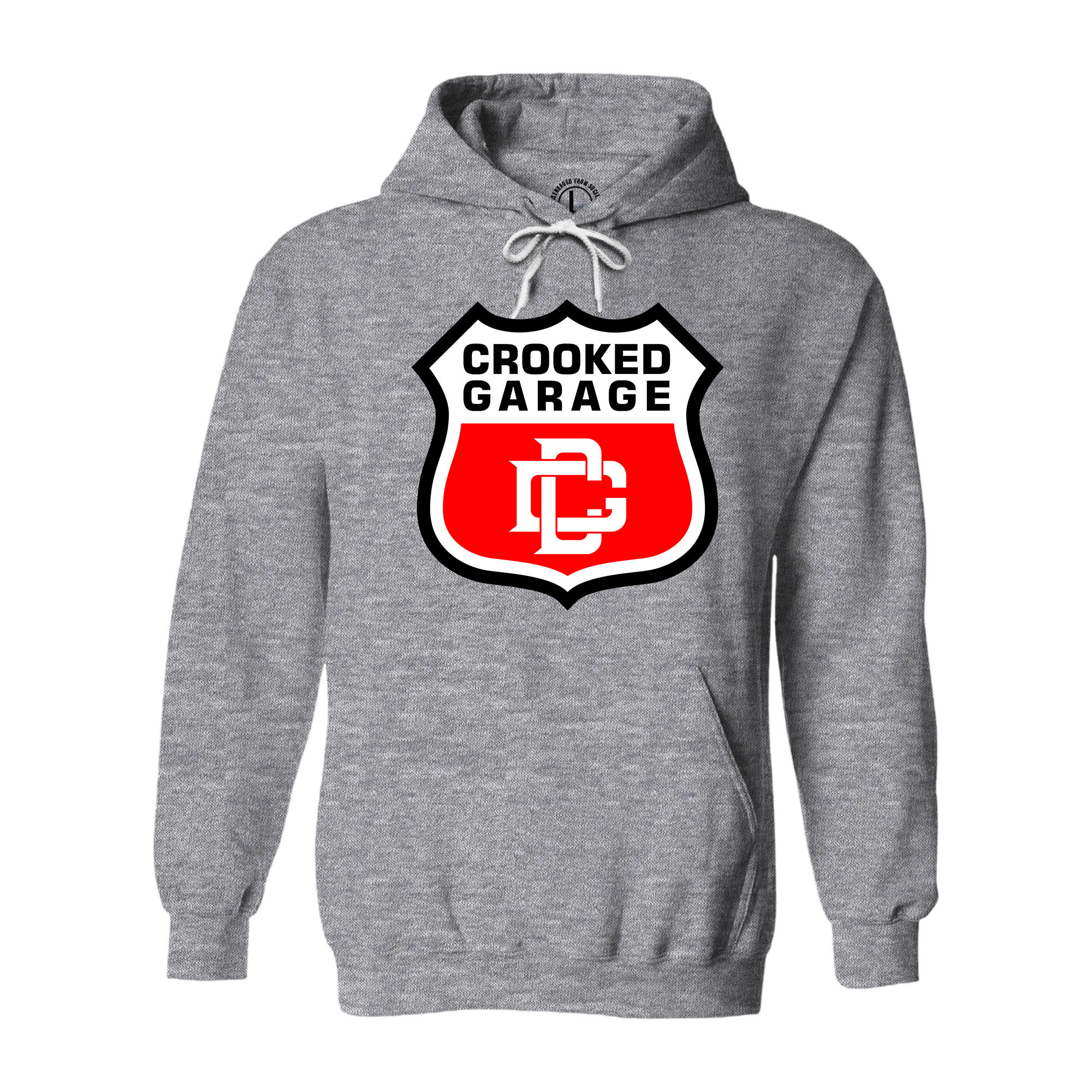Crooked Garage Pullover Hoodie - Heather Gray