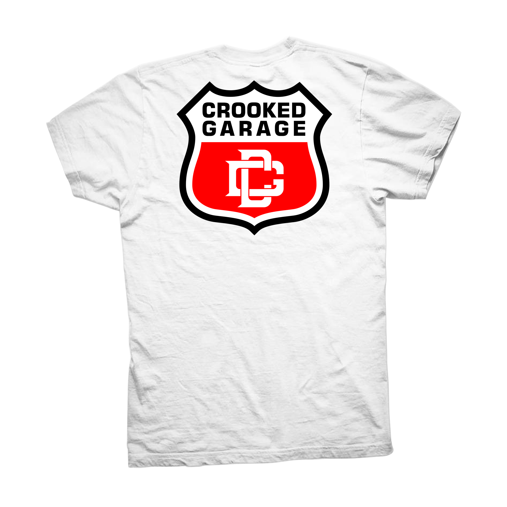 T-shirt Crooked Garage Icon- Blanc