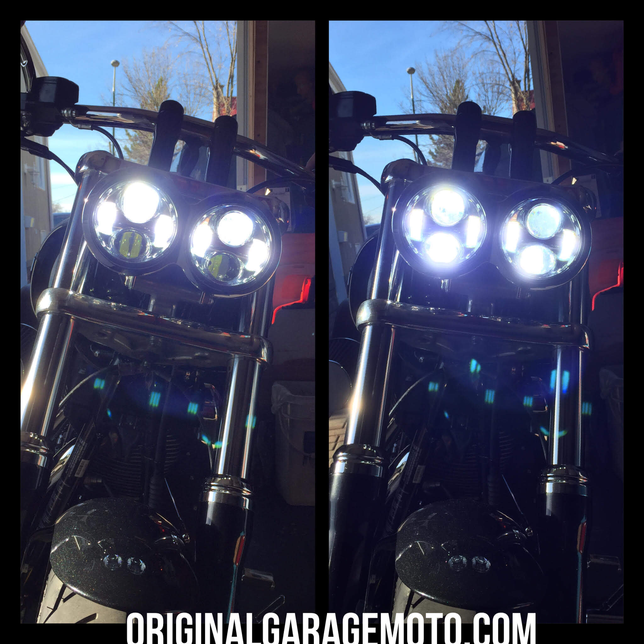 Harley-Davidson Fat Bob FXDF OG LED Headlights - Original Garage Moto