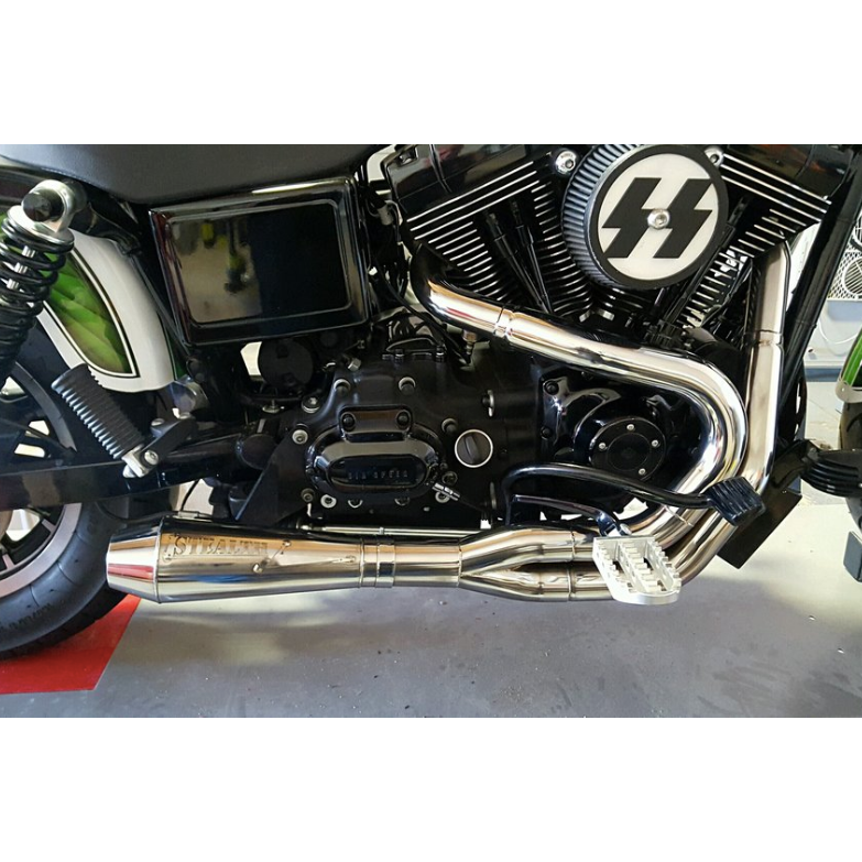 Stealth Pipes 06-17 Dyna Exhaust - Polished - Original Garage Moto