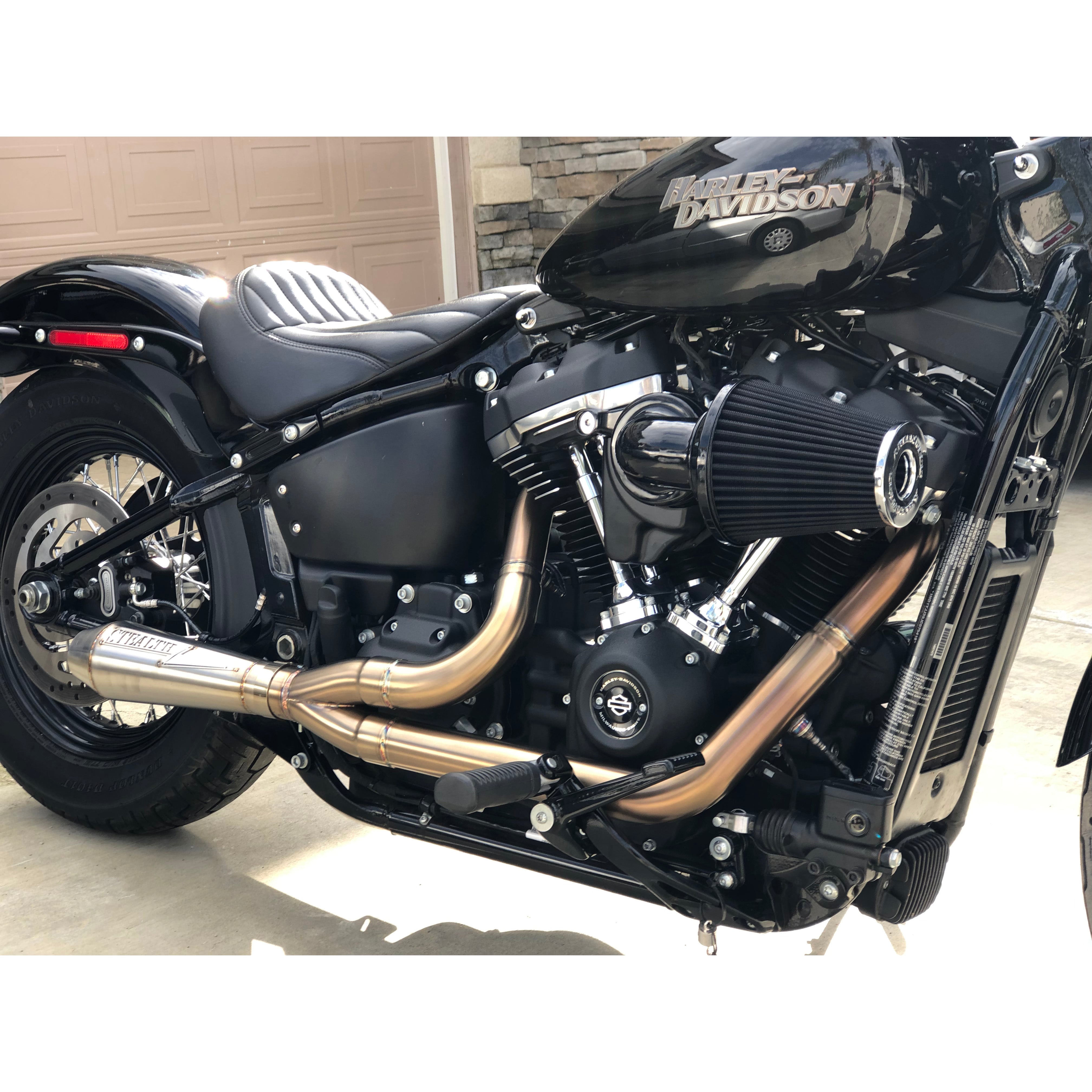 Stealth Pipes M8 Softail Exhaust - Stainless - Original Garage Moto